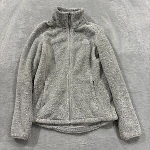 THE NORTH FACE Jacket Women's Small Gray Zip Up Fleece‎ Polartec Mock Neck